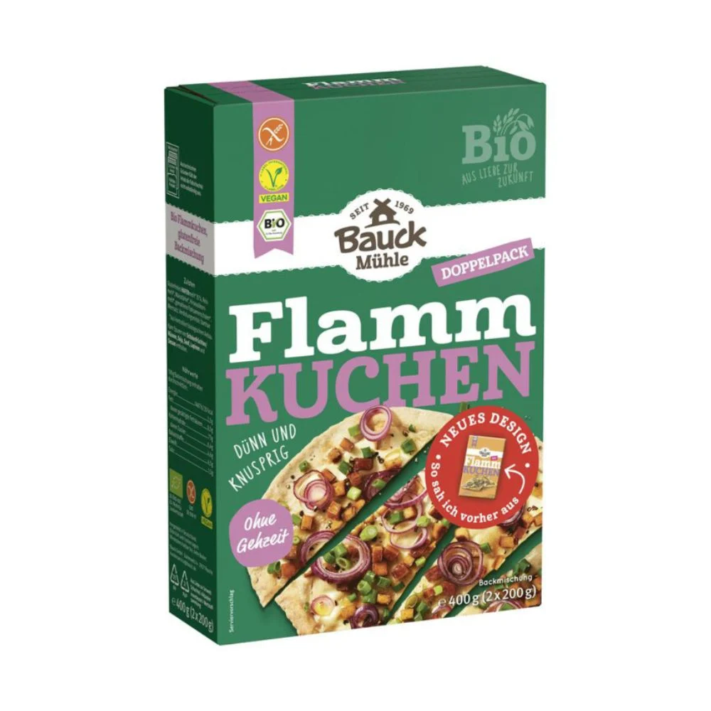 Bauckhof bio gluténmentes flammkuchen lisztkeverék 400g