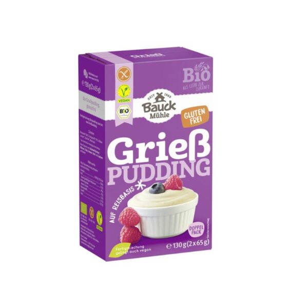 Bauckhof BIO gluténmentes gríz puding