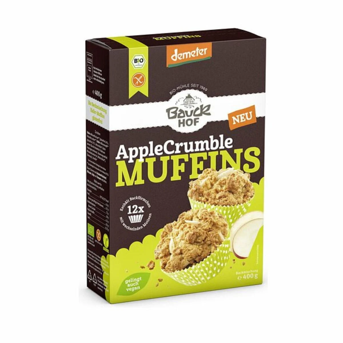 Bauckhof BIO almás crumble muffin