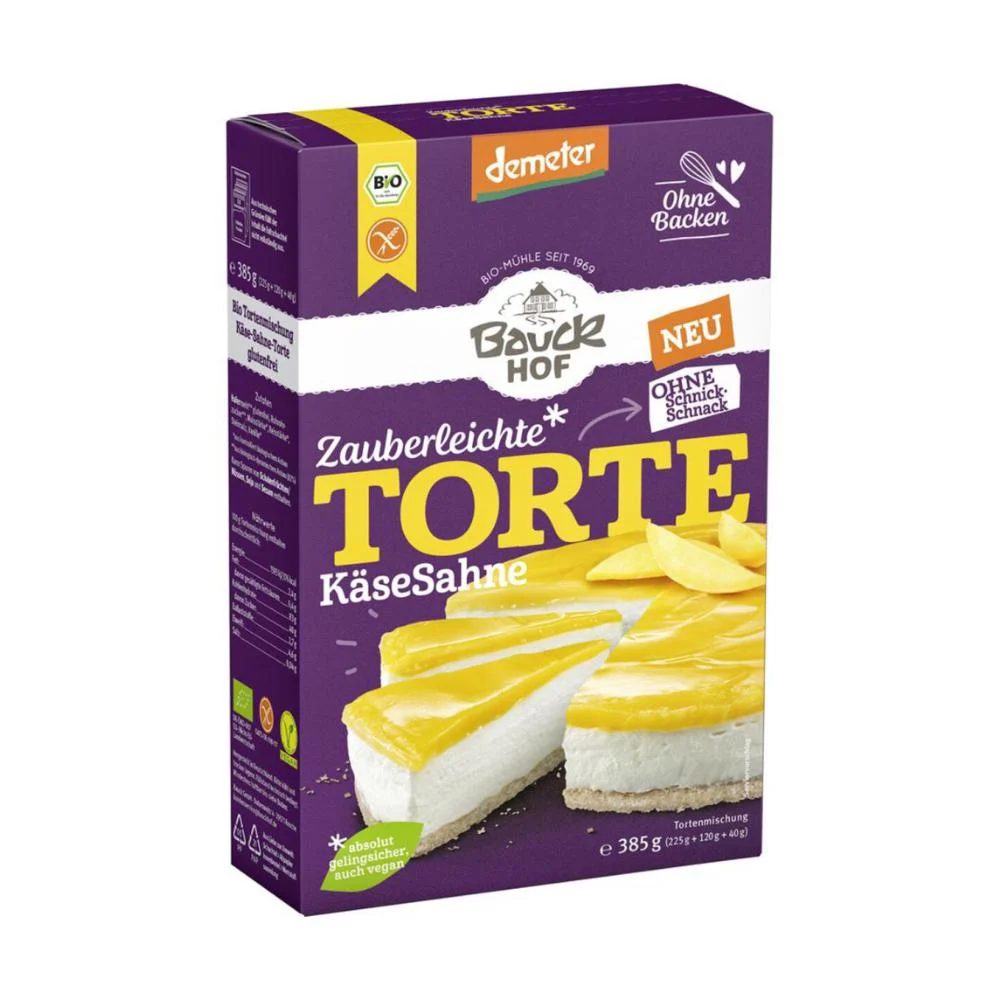 Bauckhof bio sajttorta alap gluténmentes