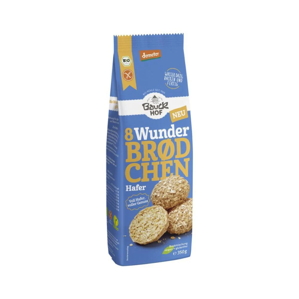 Bauckhof bio gluténmentes zabos zsemle 350 g