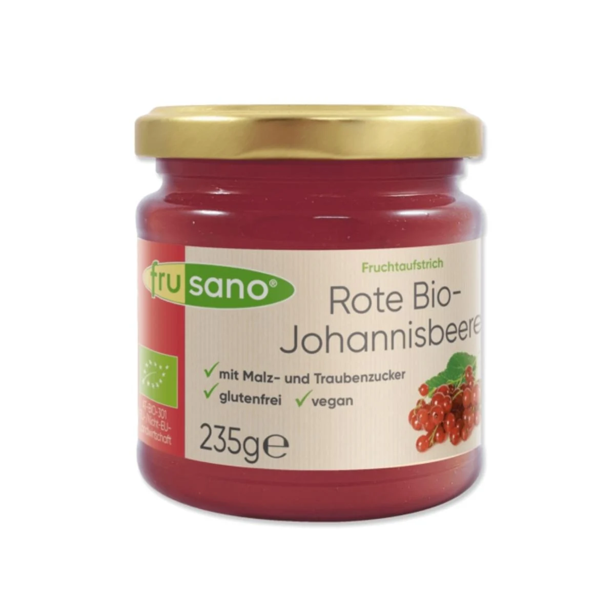 Frusano fruktózmentes BIO ribizli lekvár