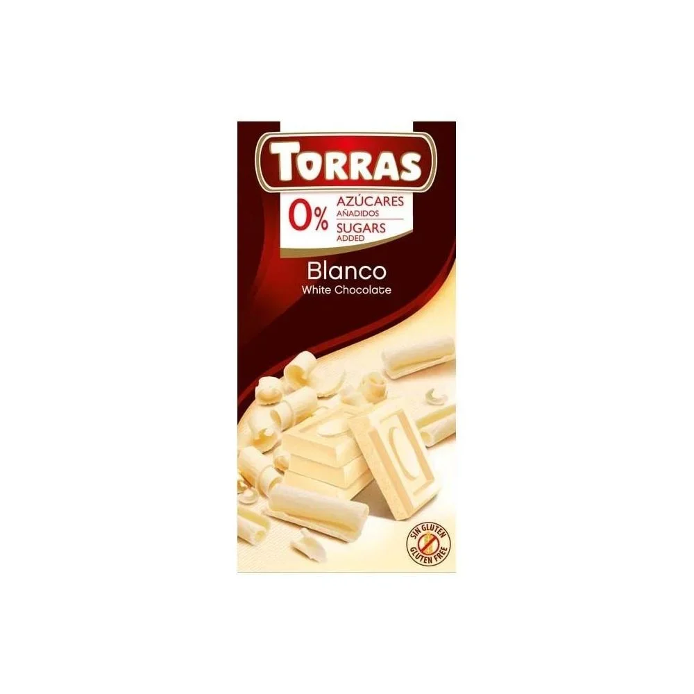 Torras fehércsokoládé cukor nélkül 75g