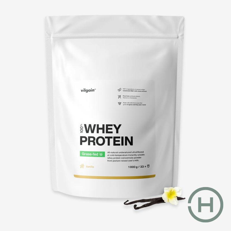 Vilgain grass fed Whey fehérje vaníliás 1000g