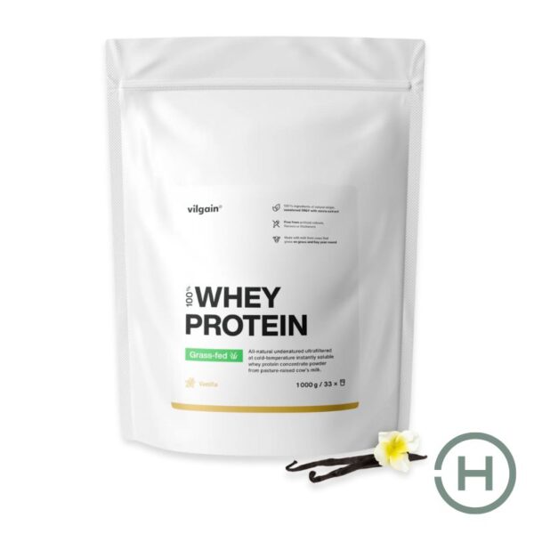 Vilgain grass fed Whey fehérje vaníliás 1000g