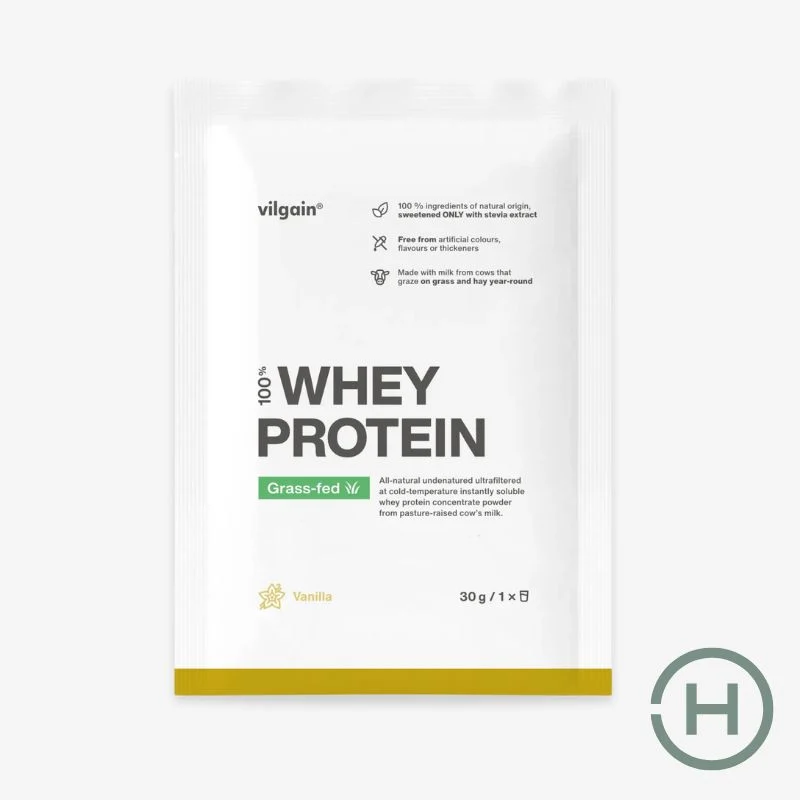 Vilgain grass fed Whey fehérje vaníliás 25g