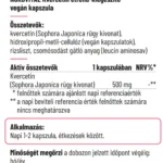 nordvital-kvercetin-kapszula hátoldal