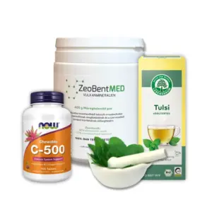 C-vitamin, Tulsi tea és zeolit-bentonit por