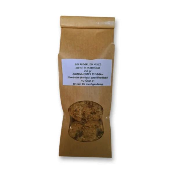 Bio reggeliző keksz zabbal és mazsolával