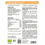 Histaminikus bio Knuspriger Franz baguette címke