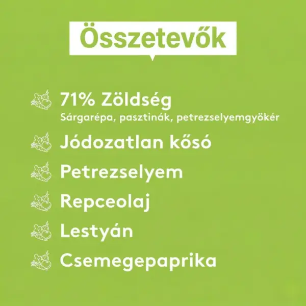 Histaminikus bio ételízesítő zöldségpaszta összetevők Histaminikus bio ételízesítő zöldségpaszta összetevők