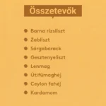 Histaminikus bio fűszeres sütemény összetevőlista