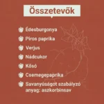 Histaminikus bio grillszósz összetevők
