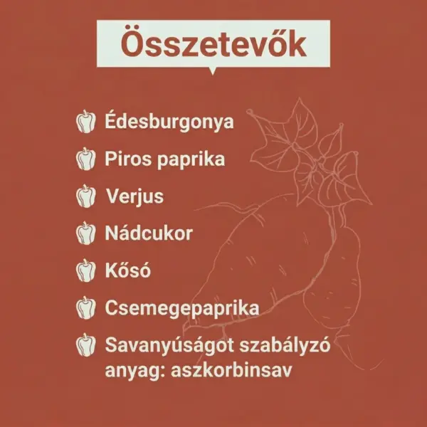 Histaminikus bio grillszósz összetevők Histaminikus bio grillszósz összetevők