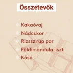 Histaminikus vegán fehércsokoládé összetevők