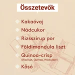 Histaminikus vegán fehércsokoládé ropogós quinoával összetevők