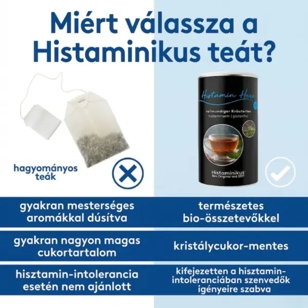 Miért a Histaminikus Histamin Hero teakeverék Miért a Histaminikus Histamin Hero teakeverék