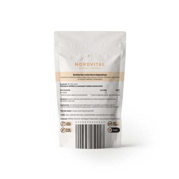 Nordvital myo-inozitol 120g back Nordvital myo-inozitol 120g back