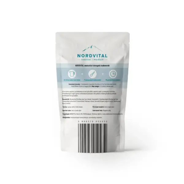 Nordvital gastro plus teakeverék 60g (2) Nordvital gastro plus teakeverék 60g hátoldali címke