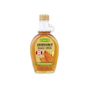 Rapunzel A minősítésű juharszirup 250 ml-es üvegeben