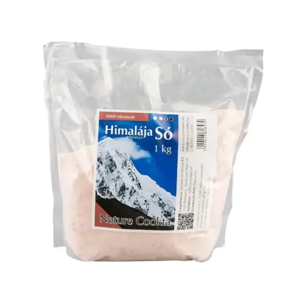 Nature Cookta Himalája só sötétrózsaszín finom szemcsés 1kg Nature Cookta Himalája só sötétrózsaszín finom szemcsés 1kg