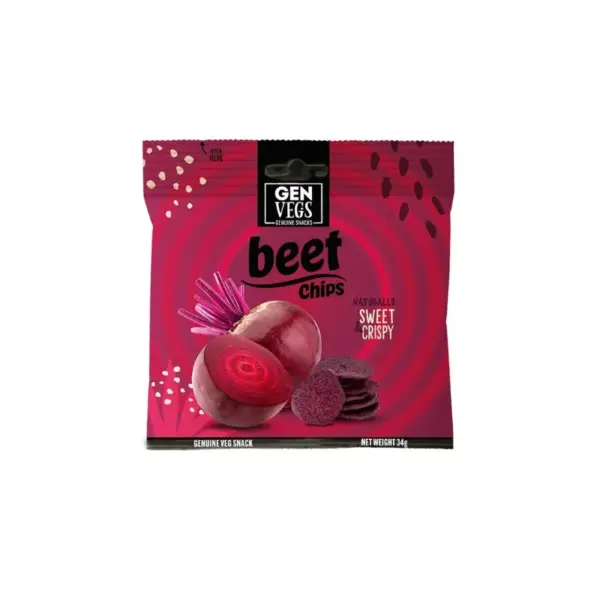 Genuine Snacks cékla chips 34g